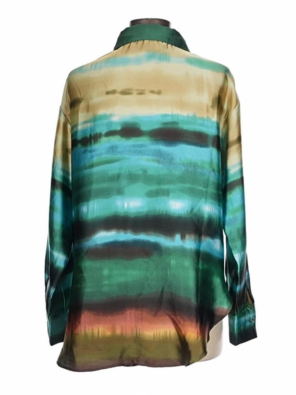 Bailey 44 Satin Ombré Button Up Blouse Shirt - Picture 4 of 7